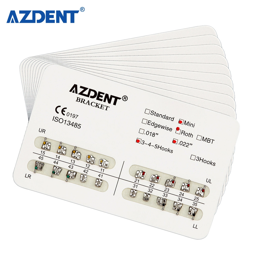 Azdent Metal Bondable Mini Roth Dental Brackets for Orthodontic