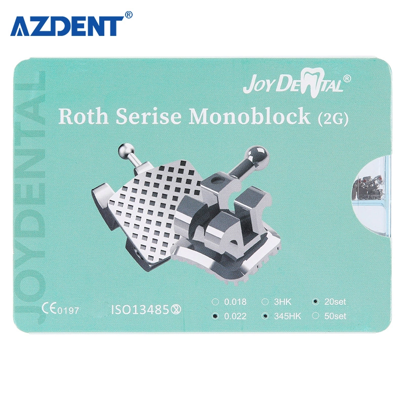 400PCS/Box Dental Orthodontic Brackets Dentist Monoblock Metal Brackets Mini Mbt/Roth 0.022" with 3-4-5 Hooks