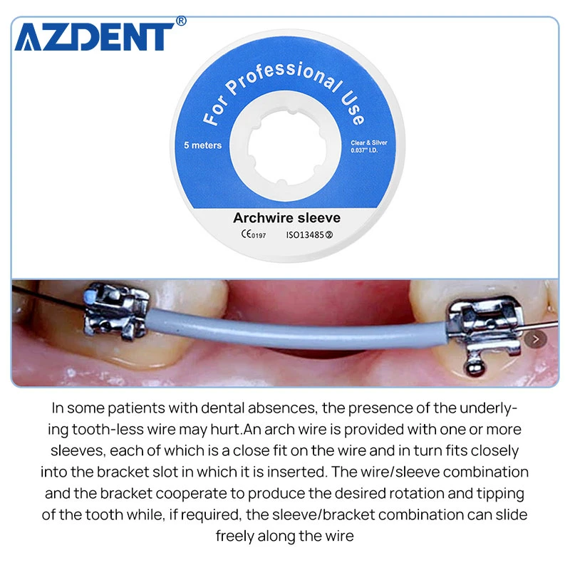 Azdent Dental Arch Wire Orthodontic Elastic Archwire Sleeve Tubing