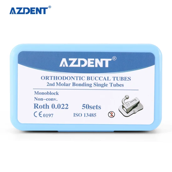 Tube buccal Roth orthodontique non convertible Azdent Monoblock Dental 2ND marqué