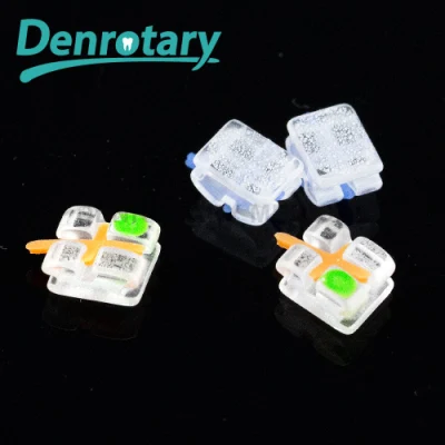 Denrotary – équipement dentaire monocristallin Mini Roth 022, support en céramique, support en saphir cristal orthodontique transparent