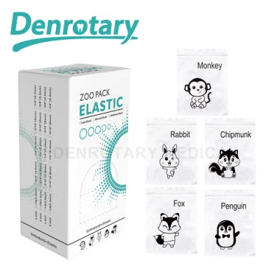 Denrotary supports orthodontiques élastiques dents accolades Ligature cravate Animal Zoo Pack élastiques dentaires