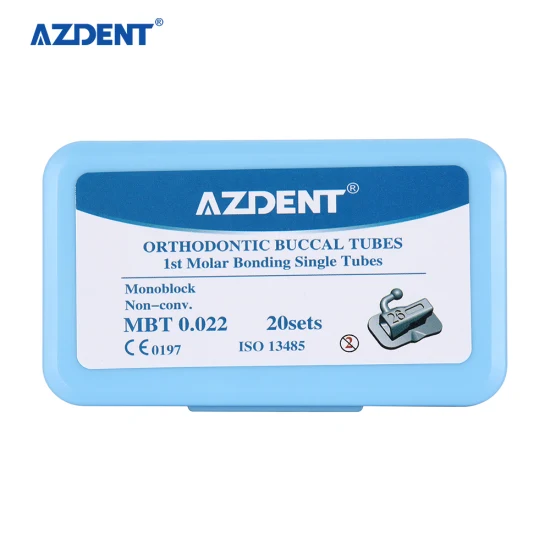 Azdent Orthodontique Dentaire 1er Tube Bucal Unique Collable Roth/Mbt 0,022 U/1 L/1